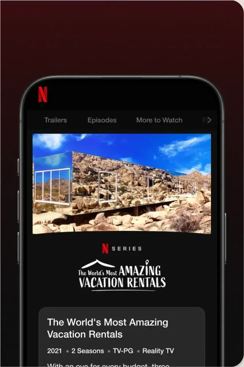 Netflix feature: The World’s Most Amazing Vacation Rentals